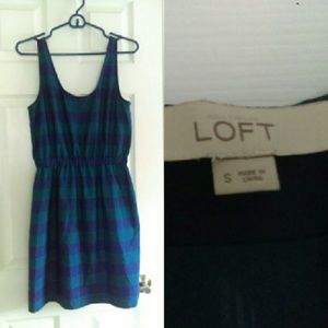 Loft blue striped sundress